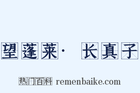 望蓬莱·长真子是什么意思的图片